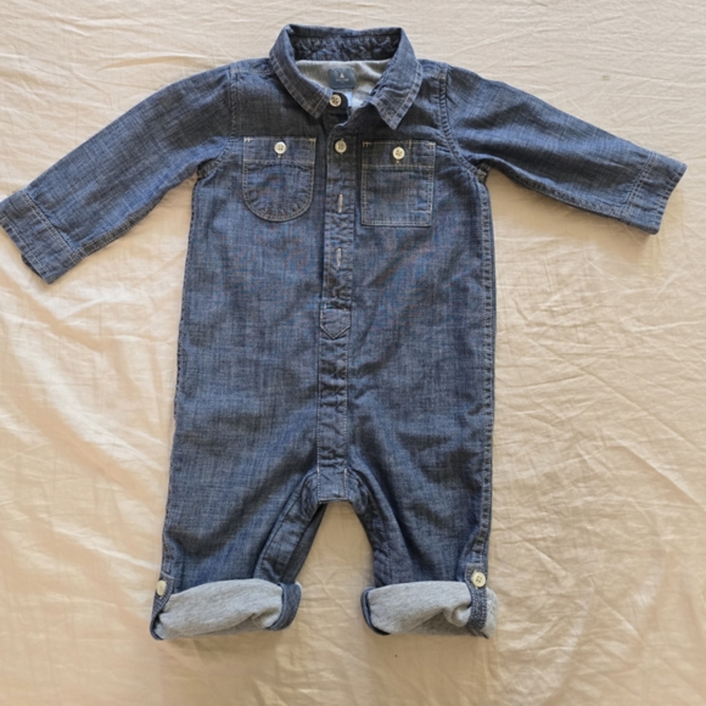 GAP Kids Blue Denim Romper